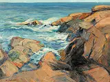 William John Hopkinson, Untitled - Crashing Surf, oil on canvas