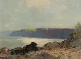 Charles MacDonald Manly, Untitled - Coastal Landscape, oil on canvas board