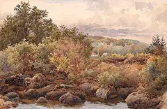 Charles MacDonald Manly, Untitled - Pastoral Landscape, 1890, watercolour on paper board