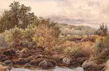 Charles MacDonald Manly, Untitled - Pastoral Landscape, 1890, watercolour on paper board