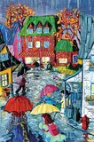 Katerina Mertikas, Keeping Dry, acrylic on hard board