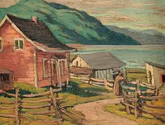 Doris Jean McCarthy, Petite Riviere, 1933, 1933, oil on wood board