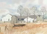 James Stanford Perrott, Untitled - Farm Yard, watercolour on paper
