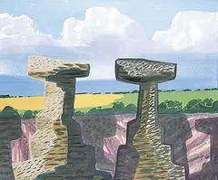 Hoodoo by David Pugh, 1980, acrylic on canvas, sold Nov 2006