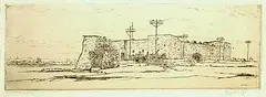 Robert Pilot, The Old Fort, Chambly, etching on paper