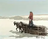 Coming Home with Full Load by Allen Sapp, 1978, acrylic on canvas, sold Nov 2006