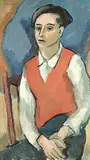 Brodie Shearer, Untitled - Young Man in a Red Sweater, 1952, oil on canvas