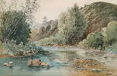 Thomas Harrison Wilkinson, Untitled - The Quiet Stream, watercolour on paper