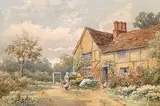 Harold Lawes, E...Ford, Kent, watercolour on paper