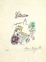 Marc Chagall, Le Roi David #9/40, 1974, colour lithograph on paper