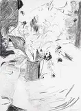 Barbara Ballachey, Untitled - Flowers in the Studio, 1983, graphite on paper