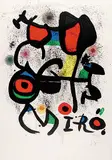 Exposition Bronzes, Hayward Galleries, London #18/150 by Joan Miró, 1972, colour lithograph on paper, sold Nov 2006