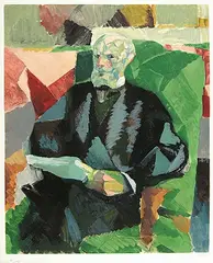 Jacques Villon, Monsieur Duchamp #78/125, 1962, colour lithograph on paper