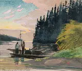 James Blomfield, Evening at the ... [Near Stanley Park], watercolour on paper