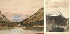 Charlett Boswell, View of Pinedale from the Sanitarium, 1889, watercolour on paper