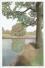 Nostalgia [Steam and Trees] #55/125 by Francisco Dominguez, colour etching on paper, sold Nov 2006