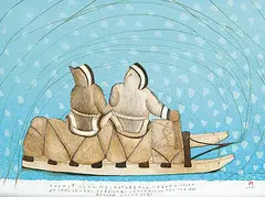 Napachie Pootoogook, Lost in the Storm #39/50, 2001, colour lithograph on paper