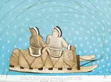 Napachie Pootoogook, Lost in the Storm #39/50, 2001, colour lithograph on paper