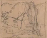 Arthur Lismer, Untitled - Sketch for Painting, graphite on paper