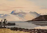 Ben Nevis by Alexander Nisbet Paterson, watercolour on paper board, sold Nov 2006