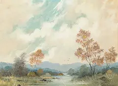 Warner R. Plangg, Quiet Waters, oil on canvas