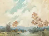Warner R. Plangg, Quiet Waters, oil on canvas