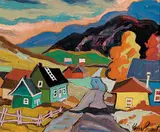 Yvon Provost, La Vue en Plongee, oil on hard board