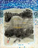 Edith Jean Richards, First Snow, 2006, collage on canvas