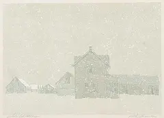 Keith Thomson, White Christmas, mixed media on paper