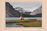 George Noble, Bow Lake, hand coloured photograph on paper