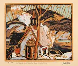 André Charles Biéler, La Chapelle de St. Famille #71/125, 1979, colour silkscreen on paper