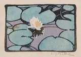 The Lily by Walter J. Phillips, 1925, colour wood block on paper, sold Jun 2006