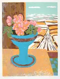 Priddis Landscape #39/100 by John Harold Thomas Snow, 1982, colour lithograph on paper, sold Jun 2006