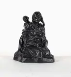 Charlie A. Beil, Untitled - Seated Mother and Papoose, bronze sculpture