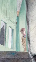 The Basement by Patrick Douglass Cox, 1992, egg tempera on paper, sold Apr 2006