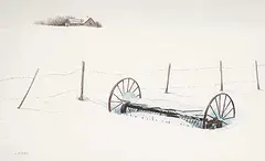 Rake by Leonard James Gibbs, 1969, watercolour on paper board, sold Apr 2006