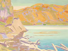 Ghost Lake by Illingworth Kerr, 1988, oil on canvas, sold Apr 2006