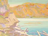 Ghost Lake by Illingworth Kerr, 1988, oil on canvas, sold Apr 2006