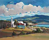Louise Lecor Kirouac, St. Georges de Malbaie, Gaspesie, QC, acrylic on canvas