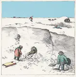 William Kurelek, Snow Fun #67/100, colour lithograph on paper