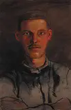 Edmund Morris, Untitled - Portrait of a Worker, 1905, pastel on paper board