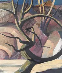 The Skater by David Pugh, 1987, acrylic on canvas, sold Apr 2006