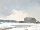 Geoffrey Allan Rock, Mrs. Giesler's Place, nr. King City, Ontario, oil on hard board