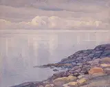 Leslie Gale Saunders, Untitled - Sea Shore, 1947, watercolour on paper