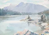 Untitled - August Day in the Mountains by Margaret Shelton, watercolour on paper, sold Apr 2006