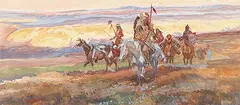 Dave Powell, Peigan Plunder, 1979, watercolour on paper