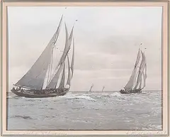 Wallace Robertson MacAskill, Nova Scotia Schooners, hand coloured photograph on paper