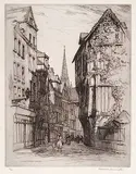 Caroline Armington, La Rue St. Romain a Rouen #11/100