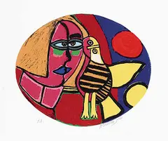 C. van Beverloo Corneille, Proche de l'oiseau #E/A, 2000, colour lithograph on paper
