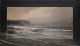 Henry A Duessel, Untitled - Breaking Waves, oil on paper board